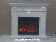 Камины электрические с облицовкой из мрамора. Цены сннижены