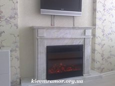 Камины электрические из мрамора для небольших квартир.