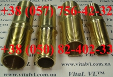 Латунный сгон трубный 3/4" L100мм, торговая марка VitaL