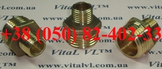 Ниппель 1/4"Н – 1/2"Н (переходной) латунный от Vit