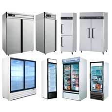 Шафи-вітрини, холодильні, універсальні та морозильні.