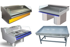 Морозильні вітрини / прилавки риба-на-льоду та м'ясні