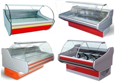 Витрины холодильные универсальные, морозильные в кредит, рас