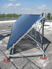 Монтаж солнечных колекторов