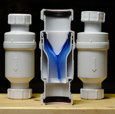 Сифон "сухой" для горизонтального или вертикального монтажа 