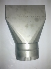 Переходник нержавеющий для котла с квадрата на круг