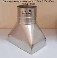 Переходник для дымохода с квадрата на круг