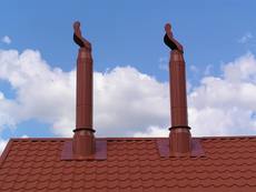 Флюгер дымохода нержавейка - защита от задувания