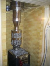 Труба с сеткой для камней для топок саун и печи, для бани