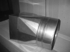 Перехідник для димоходу з квадрата на коло нержавіючий.