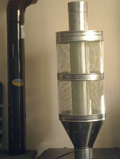 Труба з сіткою для каменів саун і лазень