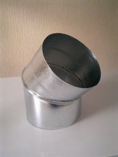 Коліно 45 * нержавеющее для димоходу