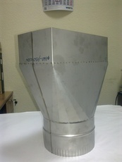 Перехідник для димоходу з квадрата на коло нержавіючий