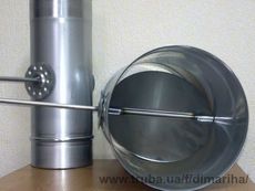 Шибер нержавіючий для каміна, печі, топки