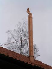 Флюгер дымохода нержавеющий - защита от задувания.