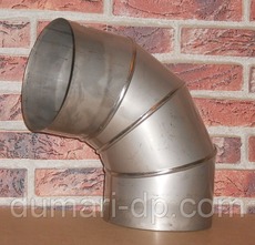 Колено 90* поворотное дымохода нержавеющее