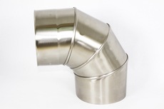 Колено 90* поворотное нержавеющее для дымохода