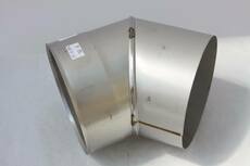 Коліно 45* димаря нержавіюче