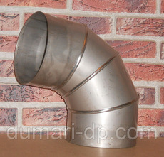 Колено 0*-90* дымохода нержавеющее
