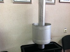 Труба с сеткой для камней сауны