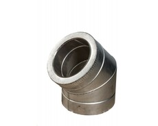 Колено 45* дымохода нержавеющее