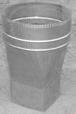 Перехід димоходу з квадрата на круг нержавіючий