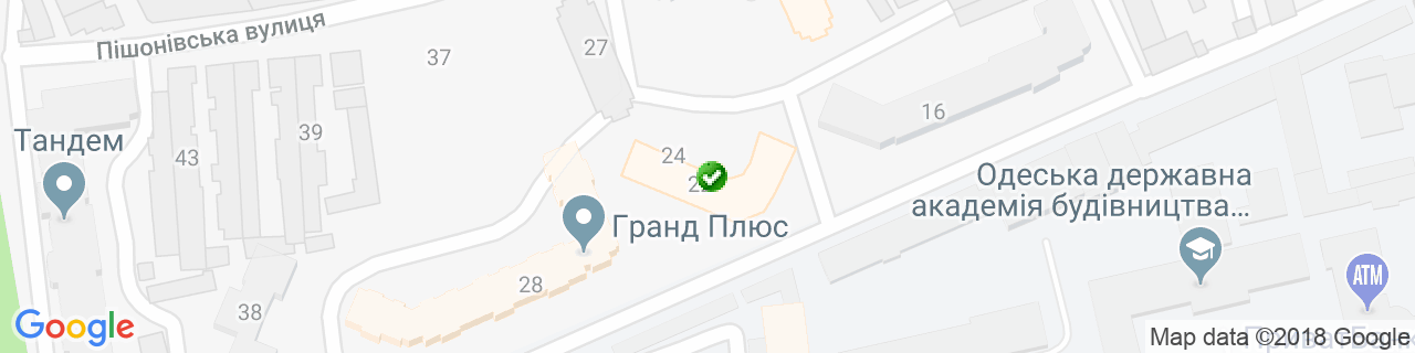 Карта об'єктів компанії Одеса Клімат