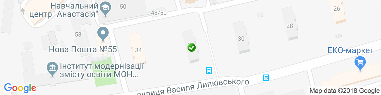 Карта об'єктів компанії Time Service Карта об'єктів компанії Time Service